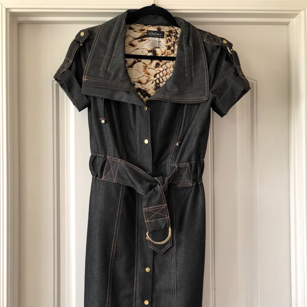 Cache Contour Collection Denim Dress